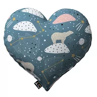 Poduszki dekoracyjne - Poduszka Heart of Love, niebieski, 45x15x45cm, Magic Collection - miniaturka - grafika 1