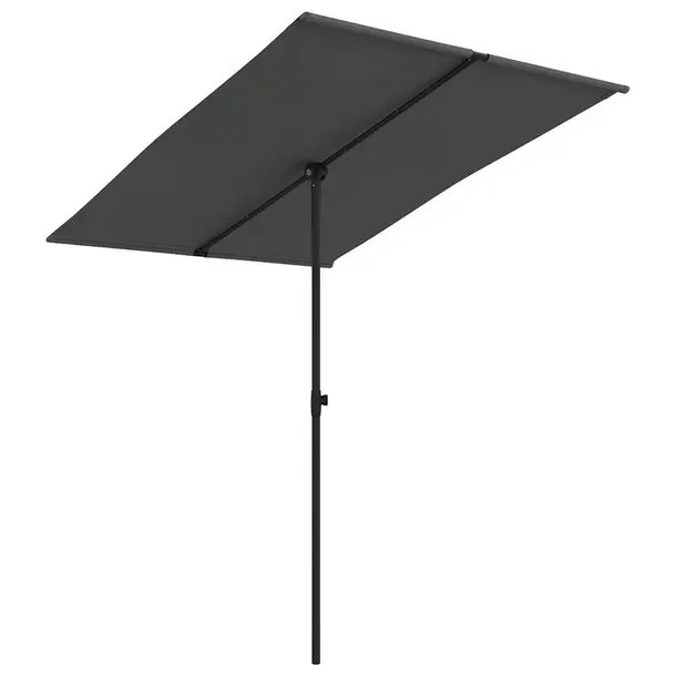 Płaski Parasol Ogrodowy 200x150cm, Antracyt