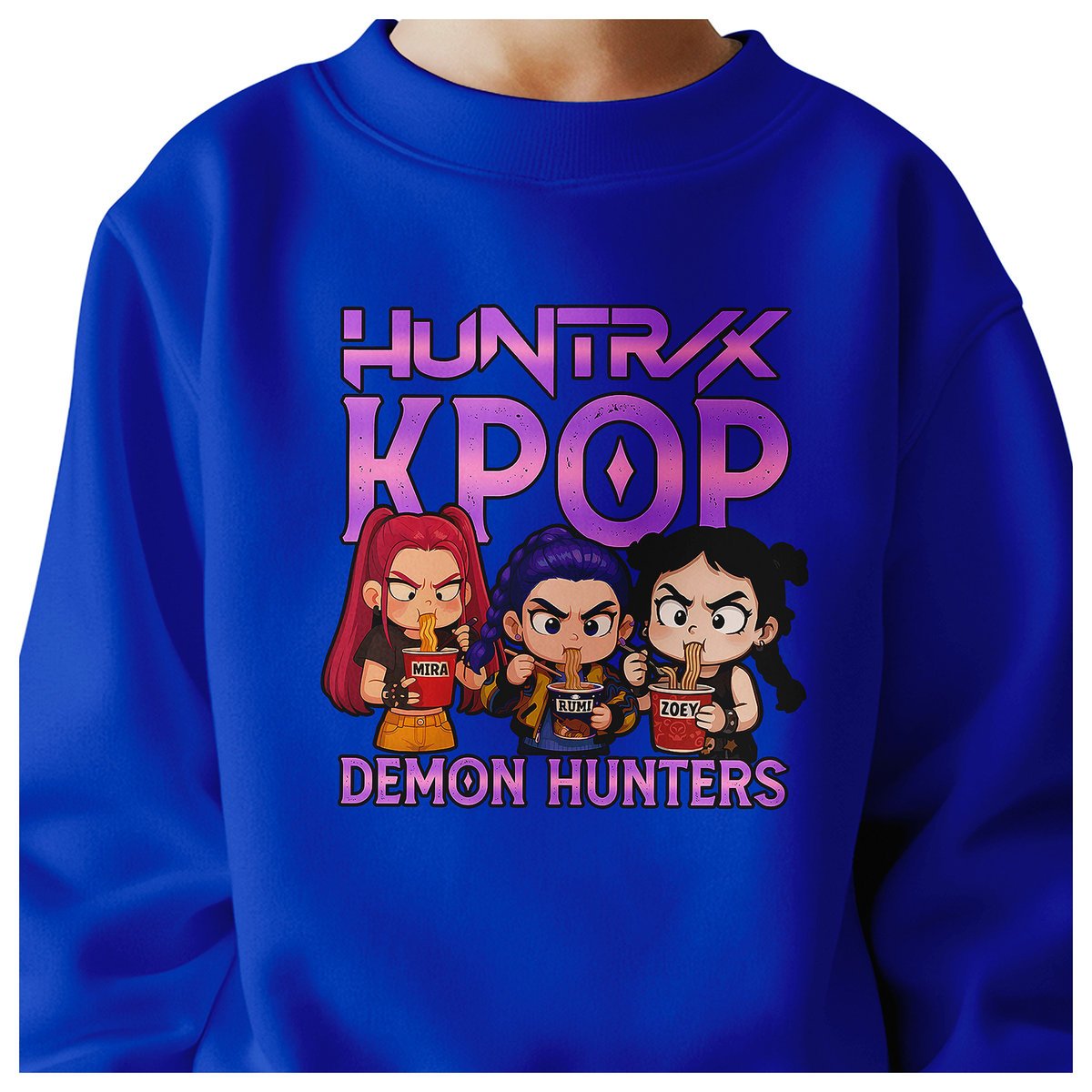 BLUZA DZIECIĘCA K-POPOWE ŁOWCZYNIE DEMONÓW HUNTRIX 134-140 BAWEŁNIANA