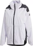 Kurtki damskie - adidas Urban Rain.rdy damska kurtka przeciwdeszczowa biały purpurowy/czarny XS - miniaturka - grafika 1