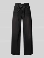 Spodnie damskie - Jeansy o luźnym kroju z czystej bawełny model ‘GIANNA’ - miniaturka - grafika 1