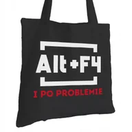 Torby i wózki na zakupy - Torba Bawełniana dla Programisty Czarna Prezent ekologiczna Trwały Nadruk - miniaturka - grafika 1