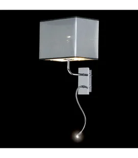Kinkiet LED E27+ Power LED chrom - Lampy ścienne - miniaturka - grafika 1