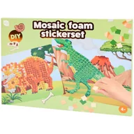 Prace ręczne dla dzieci - DIY DINOZAURY - ZESTAW KREATYWNY MOZAIKA PIANKOWA PO NUMERACH - miniaturka - grafika 1