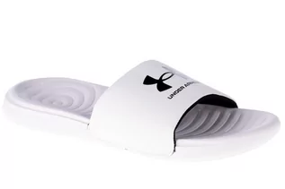 Klapki i japonki męskie - Under Armour Ansa Fixed Slides 3023761-103, męskie klapki białe - grafika 1