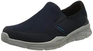 Trampki męskie - Skechers Equalizer 4.0, Trampki męskie, Navy Mesh Pu Trim, 47.5 EU - miniaturka - grafika 1