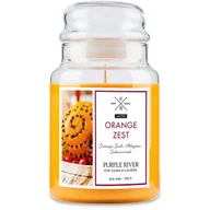 Świece - Świeca zapachowa sojowa w szkle duża Purple River 623 g - Pomarańcza Orange Zest - miniaturka - grafika 1
