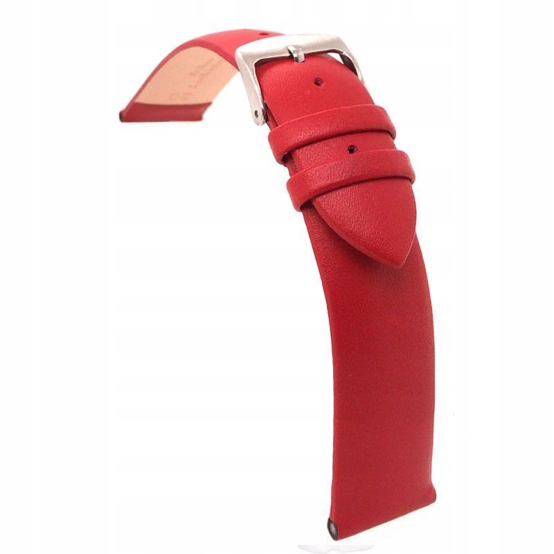 Czerwony pasek 16 mm skórzany DILOY 301.16.06 + dwa teleskopy i narzędzie