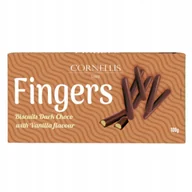 Ciastka - CORNELLIS Fingers Kruche Paluszki w Ciemnej Czekoladzie Przekąska 100 G - miniaturka - grafika 1