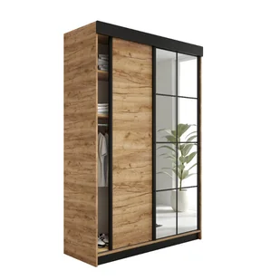 SZAFA PRZESUWNA FARO - 138x205x59 - Dąb Craft Złoty - Szafy - miniaturka - grafika 1