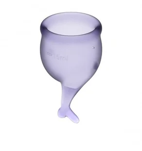 Satisfyer Zestaw kubeczków menstruacyjnych Satisfyer Feel Secure Menstrual Cup Set Lila - Kubeczki menstruacyjne - miniaturka - grafika 3