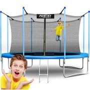 Trampoliny - Trampolina ogrodowa Neo-Sport NS-14W181 z siatką wewn. i drabinką 14ft/435cm - miniaturka - grafika 1