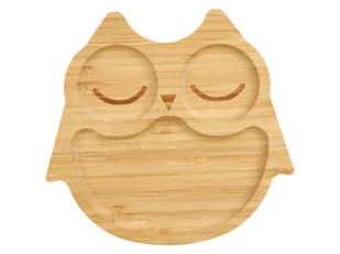 Livarno Home Tacka lub talerz z bambusa dla dziecka (Sowa) - Miseczki i talerzyki dla dzieci - miniaturka - grafika 1