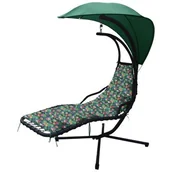 Leżaki ogrodowe - SASKA GARDEN Leżak SASKA GARDEN 1018621 Czarno-zielony - miniaturka - grafika 1