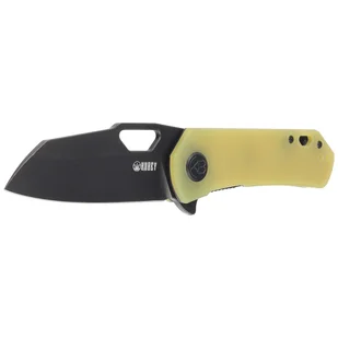 Nóż składany Kubey Knife Duroc Translucent Yellow G10, Black Stonewashed AUS-10 by Colin Maisonpierre (KU332H) - Noże - miniaturka - grafika 2