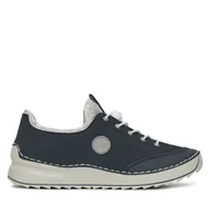 Sneakersy damskie - Sneakersy Rieker 51558-14 Granatowy - miniaturka - grafika 1