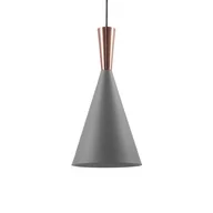 Lampy sufitowe - BLmeble Lampa wisząca szaro-miedziana TAGUS - miniaturka - grafika 1