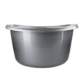 Inne artykuły do sprzątania - Altom MISKA OKRĄGŁA SOLIDNA 30l SREBRNY 5902443992988 - miniaturka - grafika 1