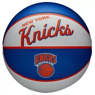 Koszykówka - Wilson Team Retro New York Knicks Mini Ball WTB3200XBNYK unisex piłka do koszykówki niebieska - miniaturka - grafika 1