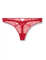 Majtki damskie - Women'secret Damskie koronkowe i plumeti stringi z detalami z tyłu, czerwone/koralowe, XL, Czerwony/koralowy, XL - miniaturka - grafika 1