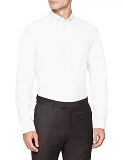 Koszule męskie - Jedwabna koszula męska Slim z długim rękawem z kołnierzem button-down Soft Uni Smart Business - grafika 1