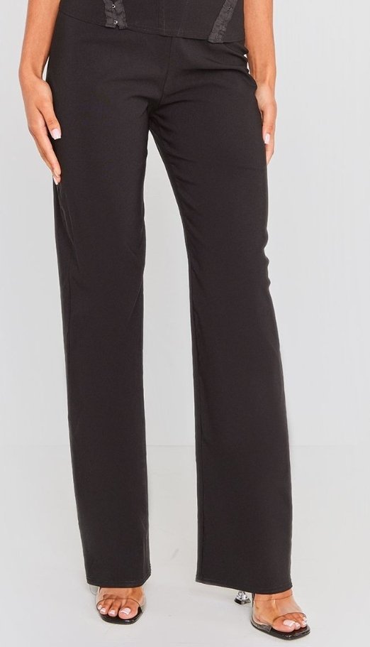 PRETTYLITTLETHING SPODNIE ELEGANCKIE CZARNE 36 EKV