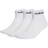 Skarpetki męskie - Skarpety adidas Think Linear Ankle 3 pary białe HT3451 43-45 - miniaturka - grafika 1