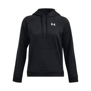 Damska Bluza UNDER ARMOUR UA ARMOUR FLEECE HOODIE 1386507-001 – Czarny - Bluzy damskie - miniaturka - grafika 1