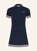 Sukienki - Tommy Hilfiger Dzianinowa Sukienka Polo blau - miniaturka - grafika 1