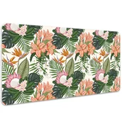 Podkładki na biurko - Podkładka na biurko Kwiaty na muralu 100x50 cm - miniaturka - grafika 1