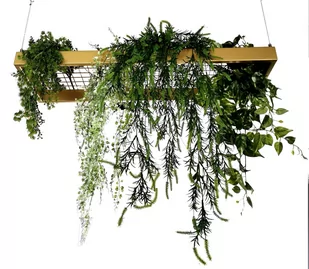 Półka sufitowa na linkach Złota - Półki do salonu Półka sufitowa na linkach Złota - Półki do salonu - miniaturka - grafika 1