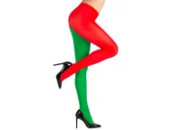 Dodatki do strojów karnawałowych - Rajstopy elfa czerwono-zielone - miniaturka - grafika 1