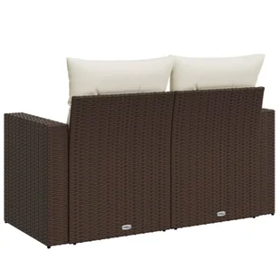 Sofa ogrodowa z poduszkami, 2-osobowa, brązowa, polirattan Lumarko! - Sofy ogrodowe - miniaturka - grafika 7