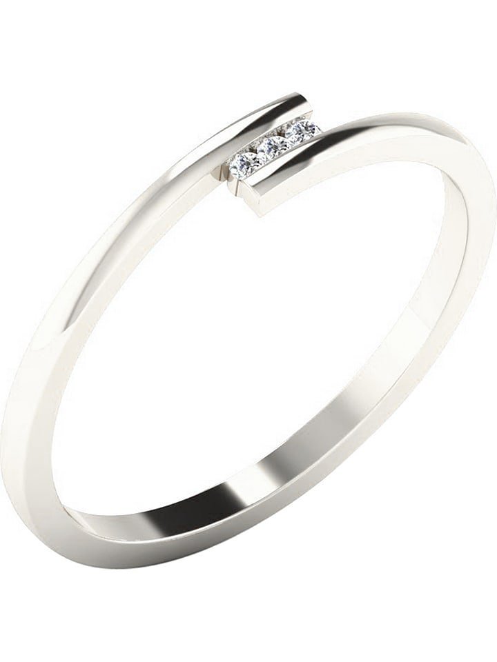 Vittoria Jewels Ring Diamond 0.02 ct Gold 9 ct 375 size 53 PXR7422