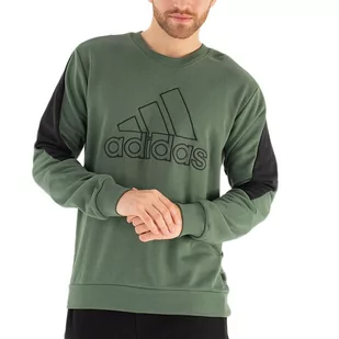 Bluza adidas M FI BOS Crew HJ9934 - zielona - Adidas - Bluzy sportowe męskie - miniaturka - grafika 1