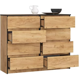 KOMODA K120 8SZ CLP DĄB CRAFT - Komody - miniaturka - grafika 2
