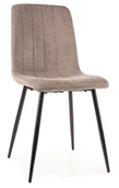 Krzesła - Krzesło tapicerowane ALAN BREGO czarny stelaż, BEŻ 34 - miniaturka - grafika 1