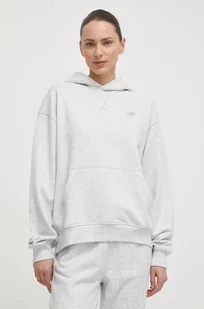 New Balance bluza bawełniana WT41537AHH damska kolor szary z kapturem melanżowa WT41537AHH - Bluzy damskie - miniaturka - grafika 1