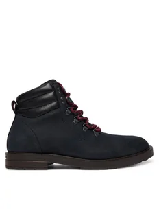 Tommy Hilfiger Trzewiki Cleated Hilfiger Wrm Hook Boot FM0FM05699 Granatowy - Botki męskie - miniaturka - grafika 1