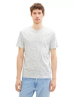 Koszulki męskie - TOM TAILOR Męski t-shirt 1036440, 31835-White Broken Structure Design, S, 31835 - White Broken Structure Design, S - miniaturka - grafika 1