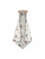 Koce i narzuty dla dzieci - Bonjour Cherie Kocyk bambusowy do fotelika samochodowego 90/90 Farma minky Beige - miniaturka - grafika 1