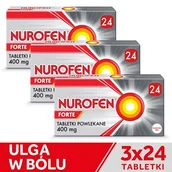 Przeciwbólowe - Reckitt Benckiser Healthcare benckiser poland) s.a Nurofen Forte 400 mg 3 x 24 tabletki - miniaturka - grafika 1