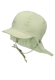 Sterntaler Chłopcy czapka z daszkiem do wiązania z osłoną karku, kapelusz przeciwsłoneczny, zielony, 51 cm - Czapki damskie - miniaturka - grafika 1
