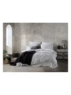 Pościel - Colourful Cotton Komplet pościeli satynowej "Iskit" w kolorze biało-czarnym - miniaturka - grafika 1