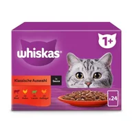 Mokra karma dla kotów - Whiskas Multipack 1+ Klasyczny wybór w sosie 24x85 g - miniaturka - grafika 1