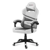 Fotele gamingowe - Fotel gamingowy dla gracza, Force 4.4, biały, szary - miniaturka - grafika 1
