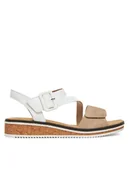 Sandały damskie - Rieker Sandały CEO-V3660-60 Biały - miniaturka - grafika 1