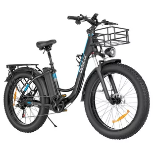 'Ridstar MN26 Electric Bike, 750W Motor 26*4.0'' Fat Tire, 48V 20Ah Battery, 58km/h Max Speed, Shimano 7-speed, Mechanical Disc B' - Rowery - miniaturka - grafika 1