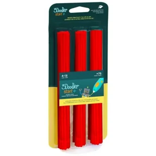3DOODLER Filament 3DOODLER Start Eko 75 sztuk Czerwony - Filamenty i akcesoria do drukarek 3D - miniaturka - grafika 1