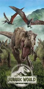 Ręcznik kąpielowy Jurassic world Forest, 70 x 140 cm - Okrycia kąpielowe dla dzieci - miniaturka - grafika 1